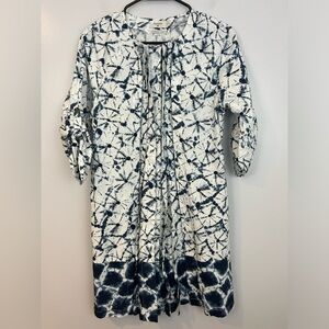 Thakoon for Target Blue Tye Die Button Down Shirt Dress Size Medium